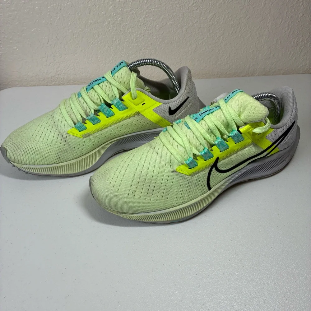 Nike Air Zoom‎ Pegasus 38 Womens Running Shoes Barely Volt Black Teal DJ5397-700